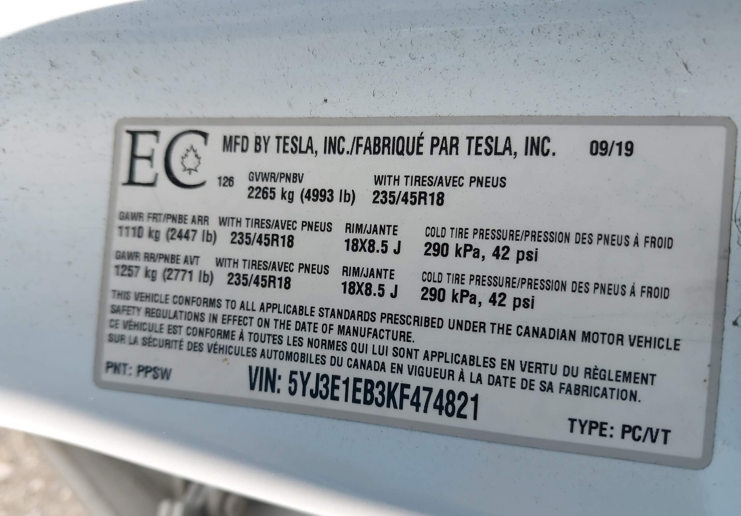 2019 Tesla Model 3, фото 17